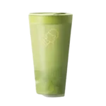 HeyTea Triple Supreme Matcha Latte hot Triple Supreme Matcha Latte of heytea with cheese cloud, matcha mochi, and layered matcha jelly