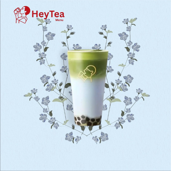 China HeyTea Coconut Matcha Bobo